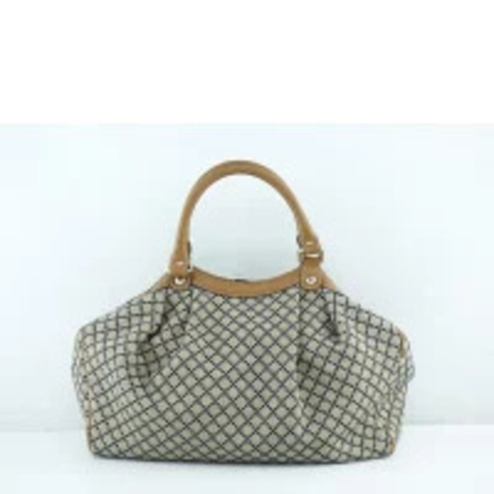Gucci Sukey canvas Diamante tote Beige leather Shoulder bag Brown